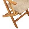 vidaXL Set da Bistrot 3 pz Beige in Polyrattan e Legno Massello