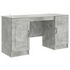 vidaXL Scrivania con lo scaffale Grigio Cemento 142,5 x 50 x 75 cm