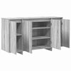 vidaXL Credenza Grigio Sonoma 135 x 41 x 75 cm Legno multistrato