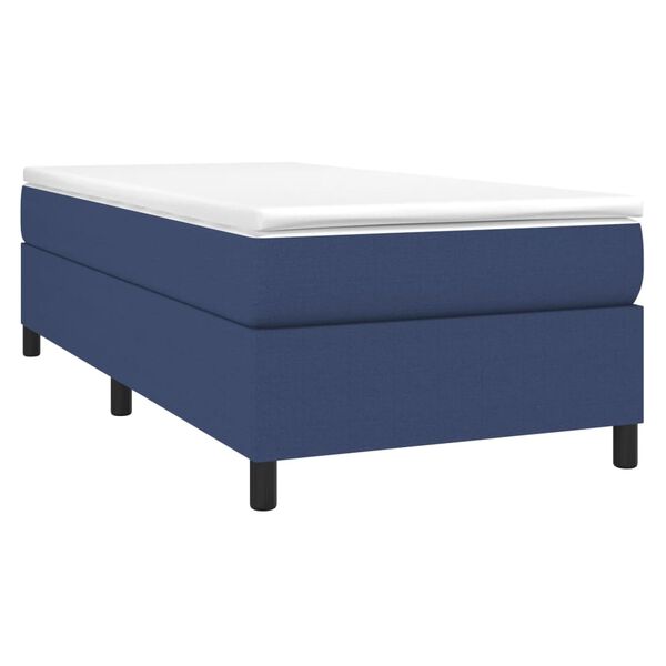 vidaXL Struttura Letto a Rete a Molle Blu 90x190 cm in Tessuto