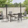 vidaXL Set da Pranzo per Giardino 5 pcs Grigio
