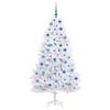 vidaXL Albero di Natale Artificiale con Rami Pieghevoli Bianco 180 cm