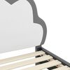 vidaXL Struttura letto per bambini con testata Grigio chiaro PU