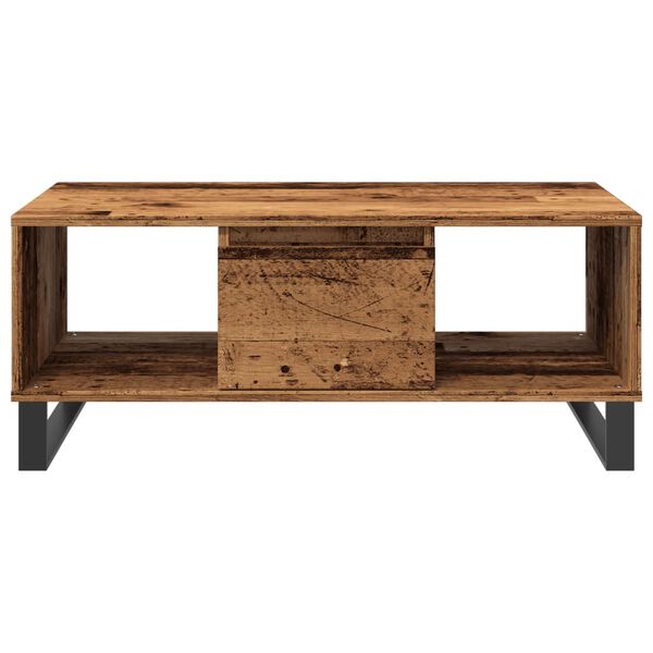 vidaXL Tavolino da Salotto Legno Antico 90x50x36,5 cm in Truciolato