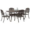 vidaXL Set da Pranzo per Giardino 5 pcs Bronzo Alluminio