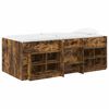 vidaXL Struttura Letto Loft con Mobile 3 pz Rovere Fumo