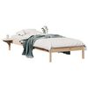 vidaXL Letto con Tavolini Laterali Naturale 100 x 210 cm Pino massello