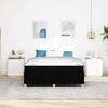 vidaXL Struttura del letto con materasso Nero 140 x 190 cm Tessuto