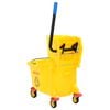 vidaXL Secchio Mocio con Strizzatoio e Ruote Giallo 36 L Polipropilene