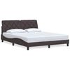 vidaXL Giroletto senza Materasso Marrone Scuro 160x200 cm Tessuto