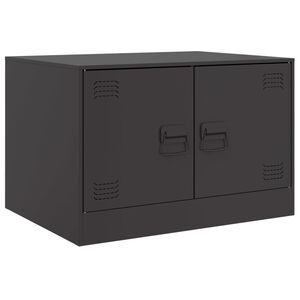 vidaXL Tavolino da Salotto Nero 67x50x44 cm in Acciaio