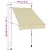 vidaXL Tenda da Sole Retrattile Manuale 100 cm Crema