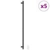 vidaXL Maniglie per Mobili 5pz Nere 480mm in Acciaio Inox