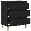 vidaXL Credenza Rovere Nero 60 x 35 x 70 cm Legno multistrato