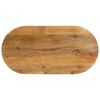 vidaXL Piano Tavolo 140x50x2,5 cm Ovale in Legno Massello di Mango