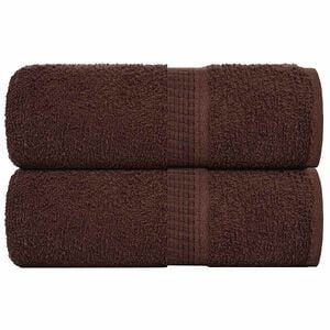 vidaXL Asciugamani FROGN 2 pz Marrone 30x30 cm 360 g/m&sup2;