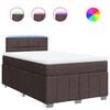 vidaXL Giroletto a Molle con Materasso Marrone Scuro 120x190cm Tessuto