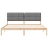 vidaXL Letto con Testiera Rivestita Grigio chiaro 180 x 200 cm