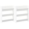 vidaXL Scarpiere a Muro 2pz Bianche 80x18x90 cm in Legno Multistrato