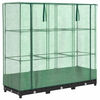 vidaXL Letto rialzato con copertura per serra effetto rattan 120x40x123 cm