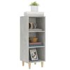 vidaXL Credenza Grigio Cemento 34,5x32,5x90 cm in Legno Multistrato