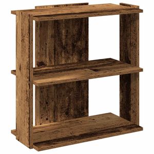 vidaXL Libreria a 3 Ripiani Legno Vecchio 60x30x60cm Legno Multistrato