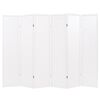 vidaXL Paravento Pieghevole 6 Ante Stile Giapponese 240x170cm Bianco