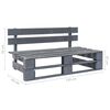 vidaXL Set Divani in Pallet con Cuscini 6 pz in Pino Impregnato Grigio