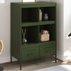 vidaXL Credenza Verde Oliva 68x39x101,5 cm in Acciaio