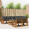 vidaXL Set di divani da esterno con cuscino 9 pcs Naturale e Antracite