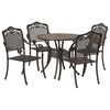 vidaXL Set da Pranzo per Giardino 5 pcs Bronzo Alluminio
