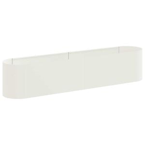 vidaXL Letto rialzato da giardino Bianco 200 x 40 x 40 cm