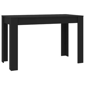 vidaXL Tavolo da Pranzo Nero 120x60x76 cm in Legno Multistrato