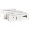 vidaXL Letto per Anziani 150x200 cm King in Legno Massello di Pino