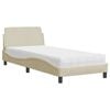 vidaXL Letto con Materasso Dover Crema 80x200 cm in Tessuto