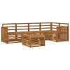 vidaXL Set di divani da esterno 6 pz Naturale Poliestere