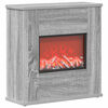 vidaXL Caminetto elettrico Sonoma grigio 47 x 18 x 48 cm