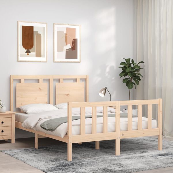 vidaXL Letto senza Materasso 140x190 cm in Legno Massello di Pino