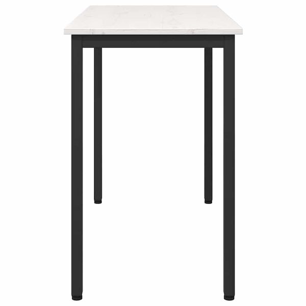 vidaXL tavolo Bianco 100 x 50 x 77 cm Legno ingegnerizzato e acciaio