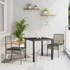 vidaXL Set da Pranzo per Giardino 3 pcs Grigio polyrattan