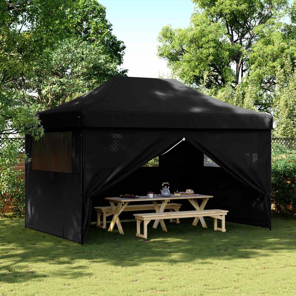 vidaXL Tenda Party Nero 292 x 440 x 315 cm Tessuto Oxford