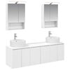 vidaXL Set di Armadi da Bagno 5 pcs Bianco Legno ingegnerizzato