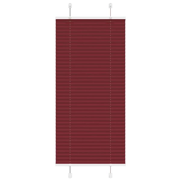 vidaXL Tenda Plissettata Rosso Bordeaux 65x150 cm Larghezza Tessuto