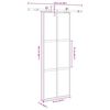 vidaXL Porta Scorrevole Ferramenta 76x205 cm Vetro Temperato Alluminio