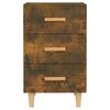 vidaXL Comodino Rovere Fumo 40x40x66 cm in Legno Multistrato