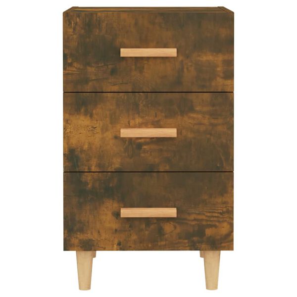 vidaXL Comodino Rovere Fumo 40x40x66 cm in Legno Multistrato