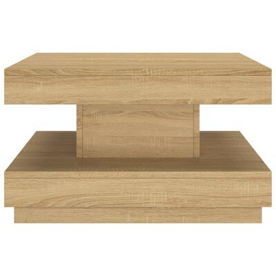 Tavolino Da Salotto In Rovere Massello Naturale - VidaXL 27x24x55 Cm Con Ripiano