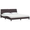 vidaXL Letto con Materasso Marrone Scuro 180x200cm Tessuto
