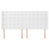 vidaXL Testiera ad Orecchio Bianco 203x16x118/128 cm in Similpelle