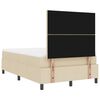 vidaXL Letto a molle con materasso con led Crema 120 x 190 cm Tessuto